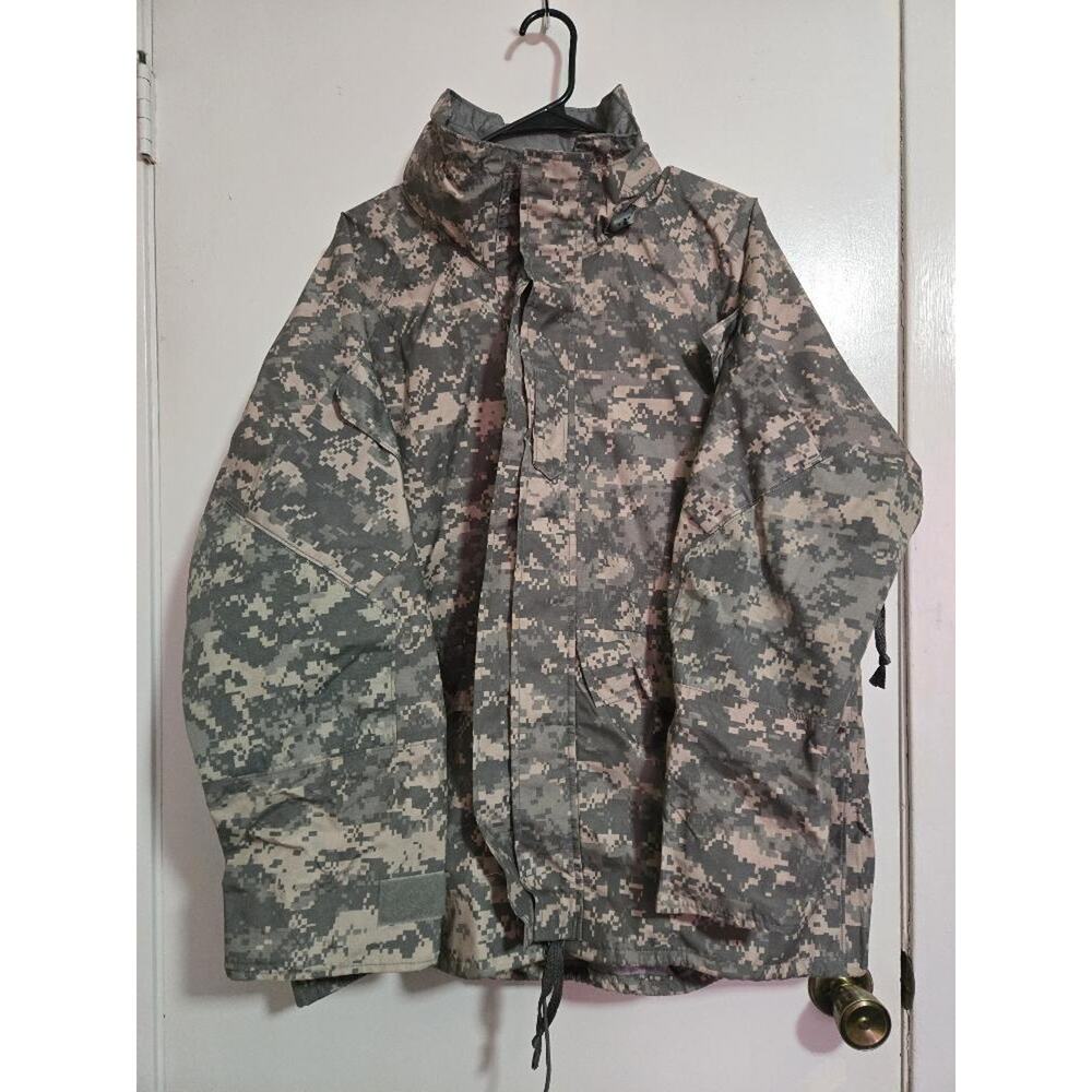 Large Short - ACU parka Cold digital camo Weather Jacket #G28g
